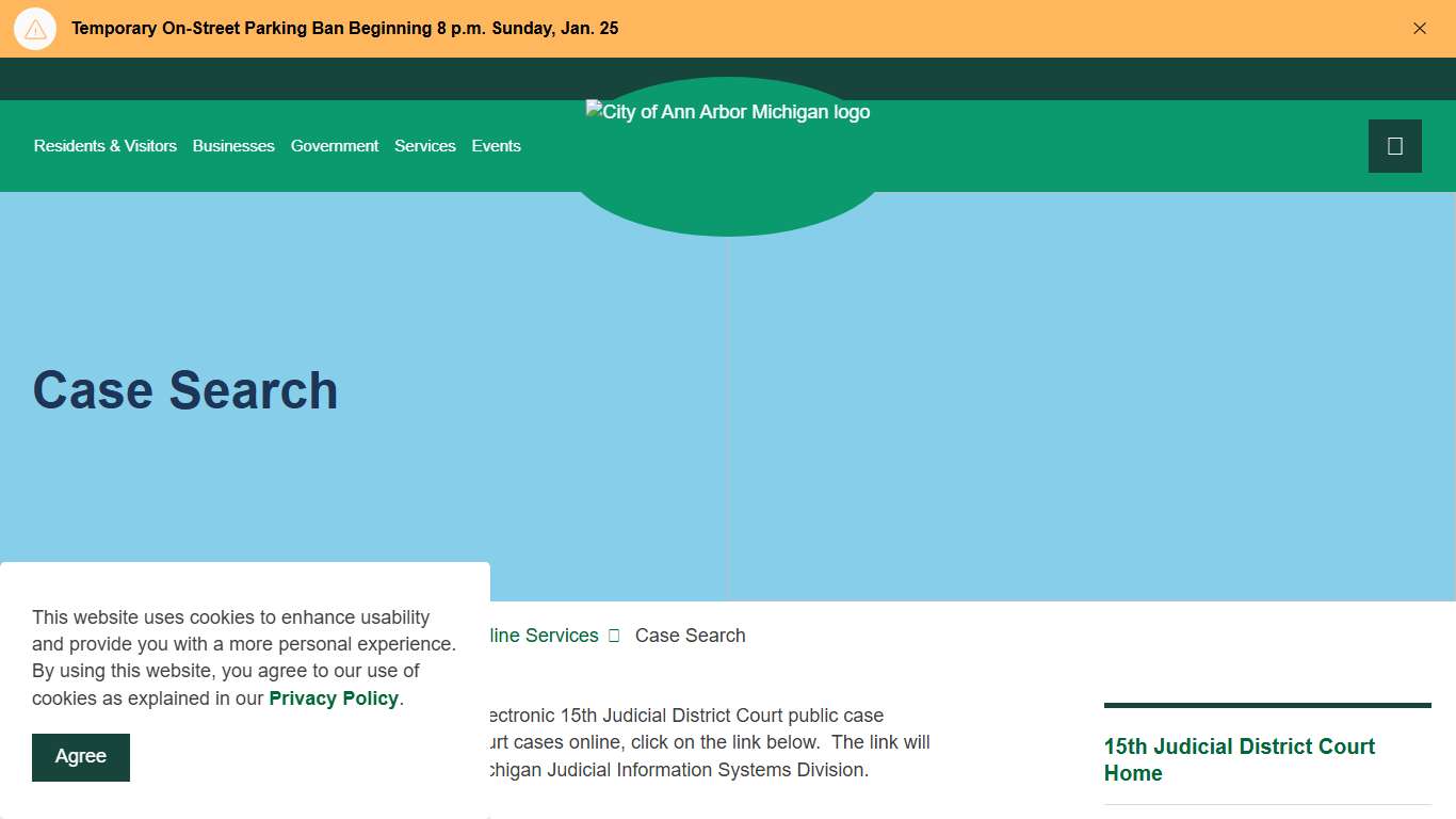 Case Search City of Ann Arbor